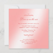 バレンタインデイカクテルパーティの招待状 招待状 (裏面)