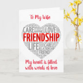 バレンタインデイカードの妻のために カード (黄色い花)