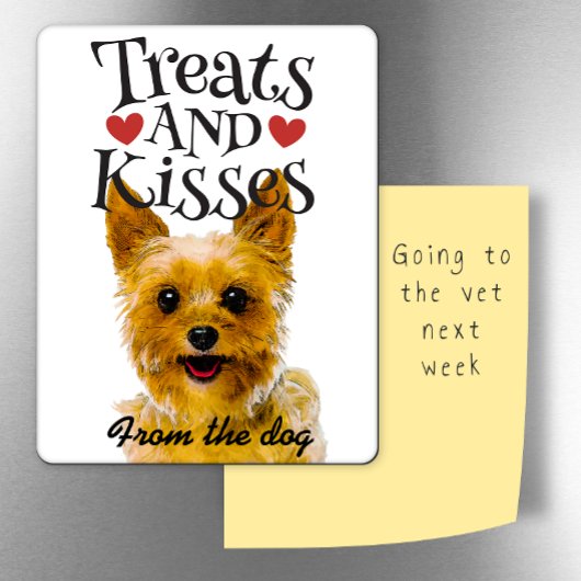 バレンタインデイカードトリートとキス冷蔵庫 マグネット