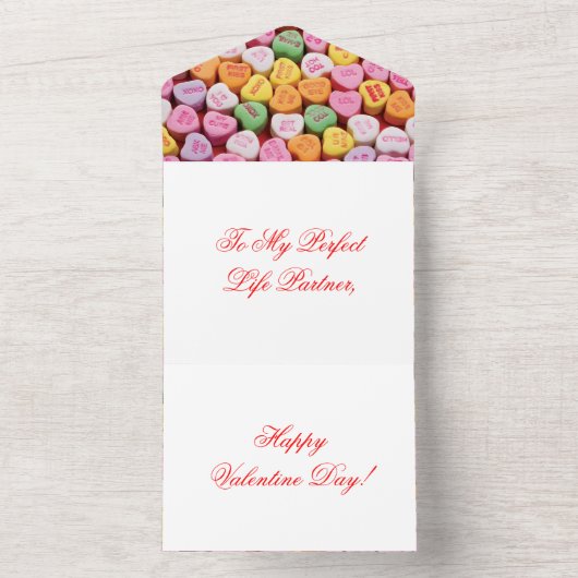 バレンタインデイカード オールインワン招待状 (内側)