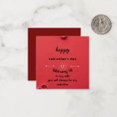 バレンタインデイカード ノートカード (正面/裏面インサイチュ)