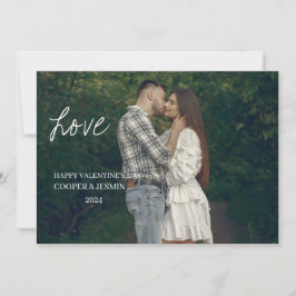 バレンタインデイカード – 愛で覆われた白 招待状