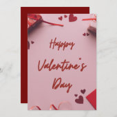 バレンタインデイカード 招待状 (正面/裏面)