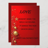 バレンタインデイカード 招待状 (正面/裏面)