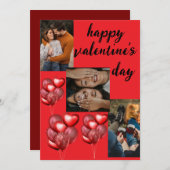 バレンタインデイカード 招待状 (正面/裏面)