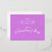 バレンタインデイカード 箔シーズンポストカード (正面/裏面)