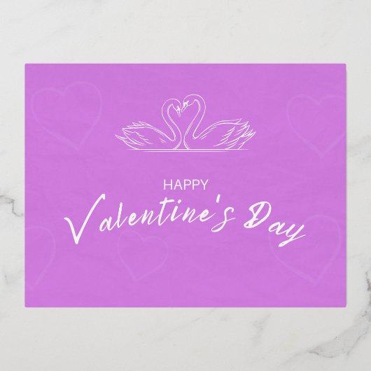 バレンタインデイカード 箔シーズンポストカード (正面)