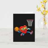 バレンタインデイキッズボーイズメンズハートダンキングバスケット カード (黄色い花)
