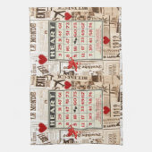 バレンタインデイキッチンハンドタオル キッチンタオル (縦)