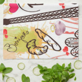 バレンタインデイキッチンハンドタオル,パリフランス キッチンタオル (折り畳み)