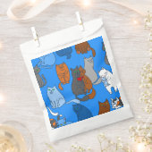 バレンタインデイキャッツハートブルー フェイバーバッグ (クリップ留めされた状態)