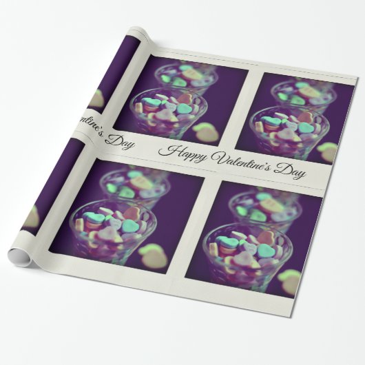 バレンタインデイキャンディハートインスタントフィルム ラッピングペーパー (アンロールド)