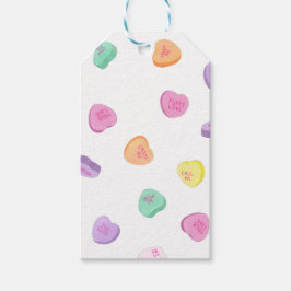 バレンタインデイキャンディハートパターン ギフトタグ