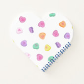 バレンタインデイキャンディハートパターン ノートブック (裏面)