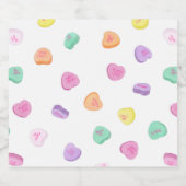 バレンタインデイキャンディハートパターン ビールラベル (シングルラベル)