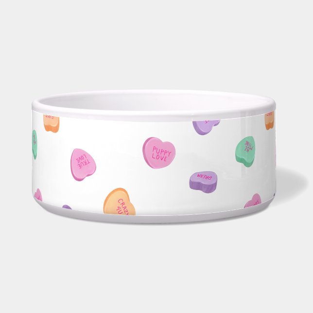 バレンタインデイキャンディハートパターン ボウル (正面)