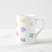 バレンタインデイキャンディハートパターン ボーンチャイナマグカップ (右)