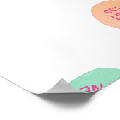 バレンタインデイキャンディハートパターン ポスター (角)