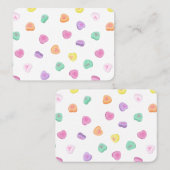 バレンタインデイキャンディハートパターン 名刺 (正面/裏面)