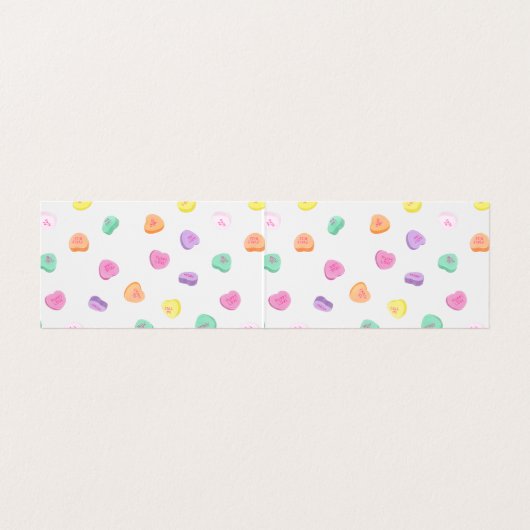 バレンタインデイキャンディハートパターン 名刺 (内部フラット)