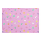 バレンタインデイキャンディハートパターン 枕カバー (裏面)