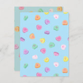 バレンタインデイキャンディハートパターン 案内ポストカード (正面/裏面)