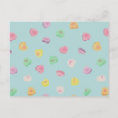 バレンタインデイキャンディハートパターン 案内ポストカード (裏面)