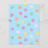 バレンタインデイキャンディハートパターン 案内ポストカード (正面)