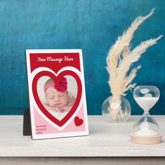 バレンタインデイキャンディハートボックスカスタム写真 フォトプラーク (側面)
