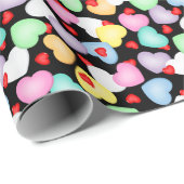 バレンタインデイキャンディハート模様 ラッピングペーパー (ロールコーナー)