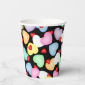 バレンタインデイキャンディハート模様 紙コップ (裏面)