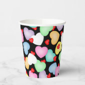 バレンタインデイキャンディハート模様 紙コップ (左)