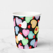 バレンタインデイキャンディハート模様 紙コップ (右)