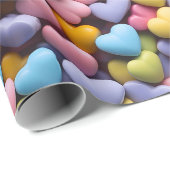 バレンタインデイキャンディハート ラッピングペーパー (ロールコーナー)