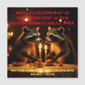 バレンタインデイキャンドルライトディナー磁気カード (正面)