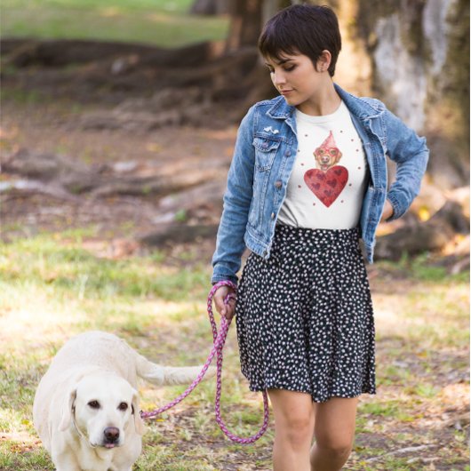 バレンタインデイギフトイエローラブラドール犬 Tシャツ