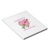 バレンタインデイギフトロマンチックなハートnアローズおもしろい ノートパッド (アングル)