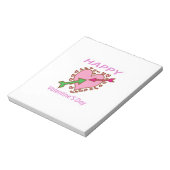 バレンタインデイギフトロマンチックなハートnアローズおもしろい ノートパッド (回転)