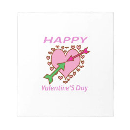 バレンタインデイギフトロマンチックなハートnアローズおもしろい ノートパッド