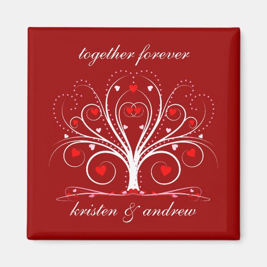 バレンタインデイスウィートアーツツリーマグネット マグネット (正面)