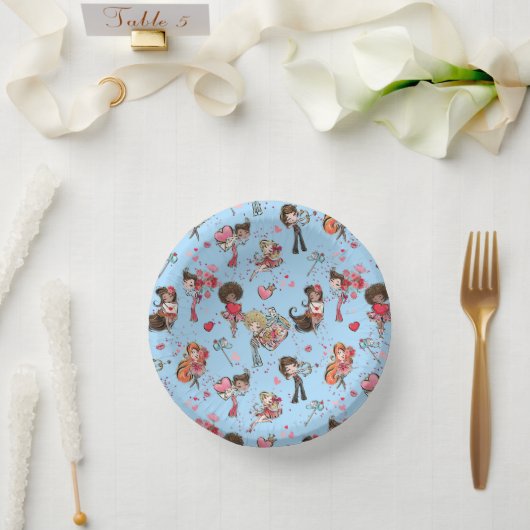 バレンタインデイスクールパーティー ペーパーボウル (ウェディング)