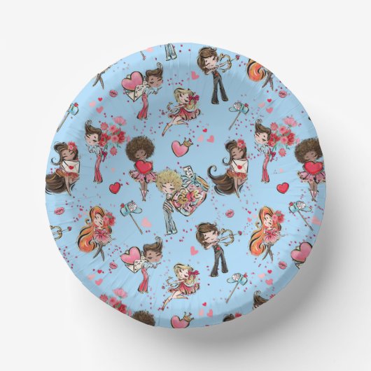 バレンタインデイスクールパーティー ペーパーボウル (正面)