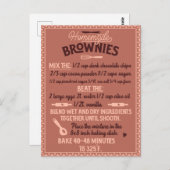 バレンタインデイスペシャルホームメイドブラウニーレシピ ポストカード (正面/裏面)