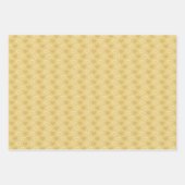 バレンタインデイソフト金ゴールドホワイトハートベビーシャワー ラッピングペーパーシート (正面)