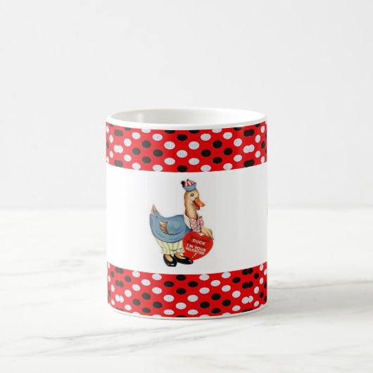 バレンタインデイダックマグ コーヒーマグカップ (中央)