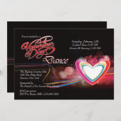 バレンタインデイダンス招待状 招待状 (正面/裏面)