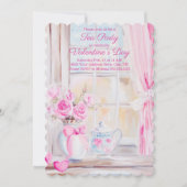 バレンタインデイティーパーティの招待状 招待状 (正面)