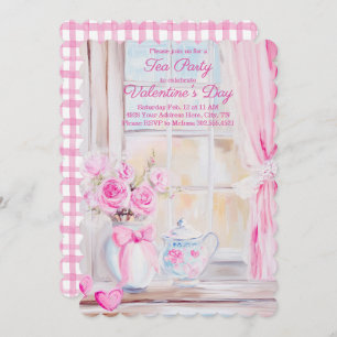バレンタインデイティーパーティの招待状 招待状