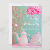 バレンタインデイティーパーティの招待状 案内状 (正面)