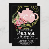 バレンタインデイティーパーティーフローラリース 招待状 (正面/裏面)